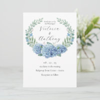Casamento Elegante Floral de Hydrangeas Azul