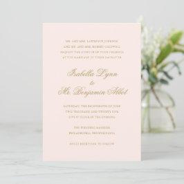 Convite Casamento Elegante Formal Cor-de-Rosa Escamudo Tra
