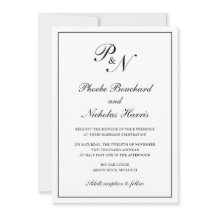 Casamento Elegante Formal do Monograma Tradicional