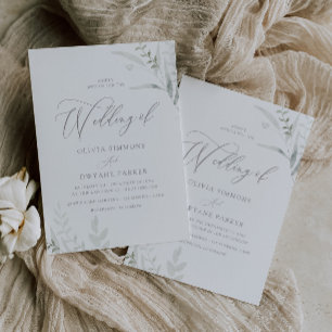 Convite Casamento Elegante Greenery All Seasons