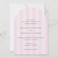 Casamento Elegante Listras Rosa Moderno