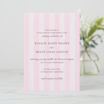 Casamento Elegante Listras Rosa Moderno