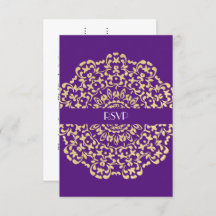 Casamento Elegante Luxuoso Dourado Roxo Fundo