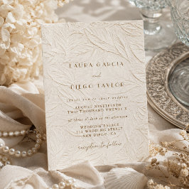 Convite Casamento Elegante Marfim