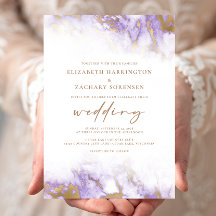 Casamento Elegante Mármore Lavanda Dourado