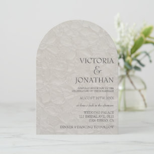 Convite Casamento Elegante Minimal Neutro Taupe 