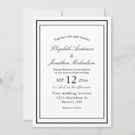Convite Casamento Elegante Minimalista