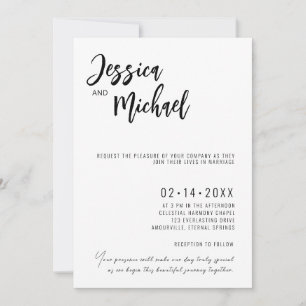Convite Casamento Elegante Minimalista 💍