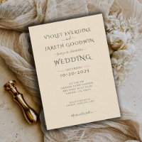 Casamento Elegante Minimalista de Efeito Linen Cre