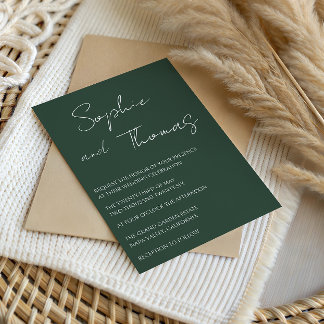 Convite Casamento Elegante Minimalista em Verde Sage