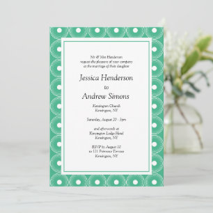 Convite Casamento Elegante Mint Green
