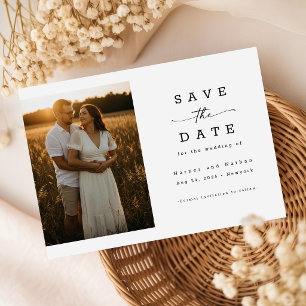 Convite Casamento Elegante Moderno com Código QR e Foto