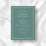 Convite Casamento Elegante Moderno Emerald Green<br><div class="desc">Elegante Convocação de Casamento Verde Emerald.</div>