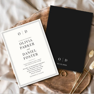 Convite Casamento Elegante Moderno Minimalista Clássico