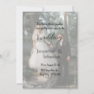 Convite Casamento Elegante na Floresta Nebulosa