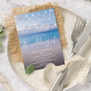Convite Casamento elegante na praia