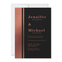 Casamento Elegante Negro e Cobre Moderno