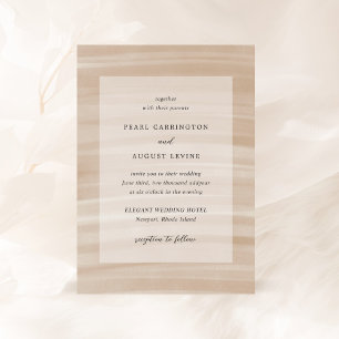 Convite Casamento Elegante Neutral De Chic Sandy Da Costa