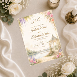 Convite Casamento Elegante no Jardim