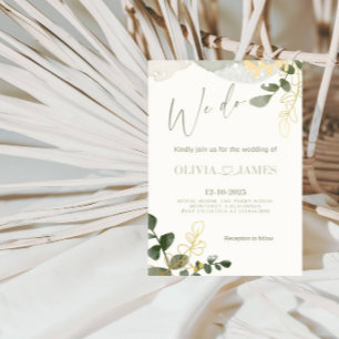 Convite Casamento Elegante "Nós Fazemos" - Partido Românti