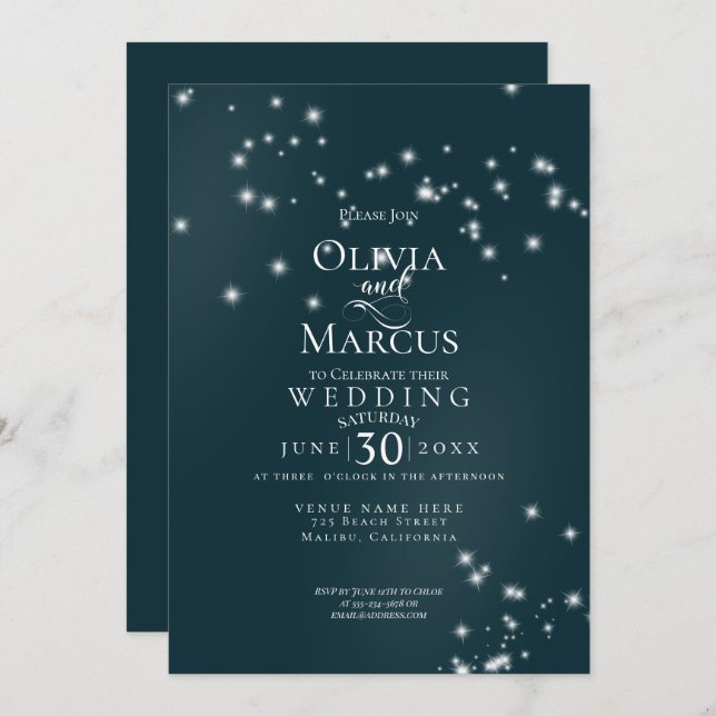 Convite Casamento | Elegante Porto de Tulle de Madeira Der (Frente/Verso)