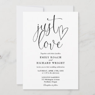 Convite Casamento Elegante Preto e Branco com Letreiro de