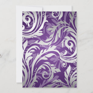 Convite Casamento Elegante Redemoinho Roxo