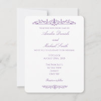 Casamento Elegante Regência Roxo e Branco 