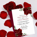 Convite Casamento Elegante Romântico da Rosa vermelha Burg<br><div class="desc">Casamento Elegante da Burgundy da Rosa vermelha Romântica Ver coleção correspondente em loja</div>