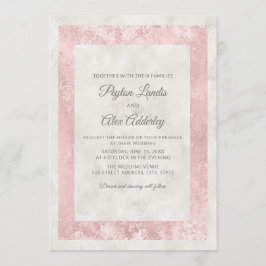 Convite Casamento Elegante Rosa Bege Creme Marfim