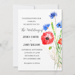 Convite Casamento Elegante Russo de Cores Vermelhos