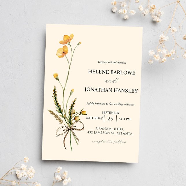 Convite Casamento Elegante Russo Moderno Da Cores Aquática (Botanical Watercolor Modern Rustic Elegant Wedding Invitation)