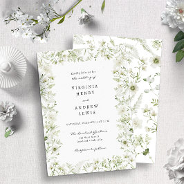 Convite Casamento Elegante Rústico Boho com Verde