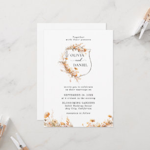 Convite Casamento Elegante Rústico Caprichoso com Flores S