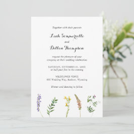 Convite Casamento Elegante Rústico Simples Floral Floral S