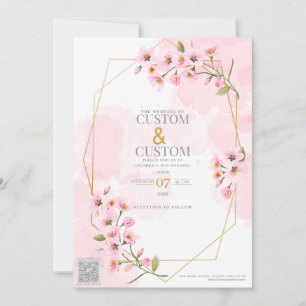 Convite Casamento Elegante Sakura Himura Miyuki Casamento