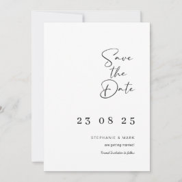 Convite Casamento elegante salve as datas minimalistas