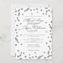 Casamento Elegante Silver Glitter Confetti