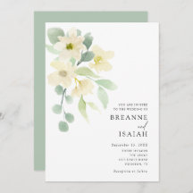 Casamento Elegante Simple Watercolor Greenery |