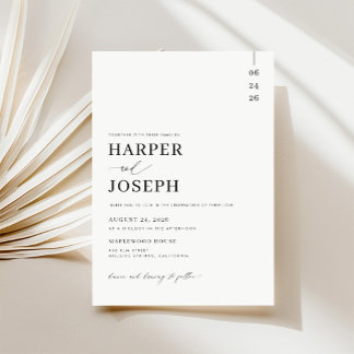 Convite Casamento Elegante Simples de Orçamento