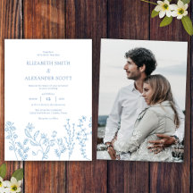 Casamento Elegante Simples Foto Flor Silvestre Vin