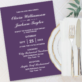 Convite Casamento Elegante Simples Lavanda Branco