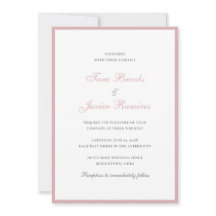 Casamento Elegante Tradicional, Rosa-Rosa, Simples