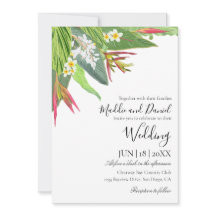 Casamento Elegante Tropical de Palm Leaves Plumeri