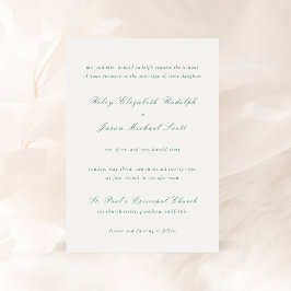 Convite Casamento Elegante Verde Emerald Limpo