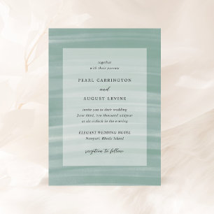 Convite Casamento Elegante Verde-Verde-Chic-Costeira