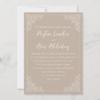 Casamento Elegante Vintage Creme Bege