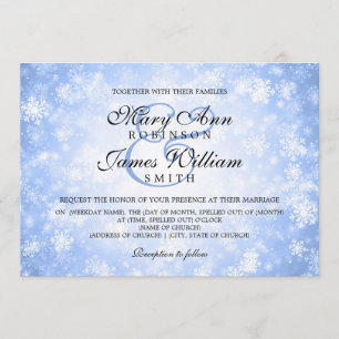 Convite Casamento Elegante Wonderland Sparkle Blue