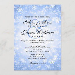 Convite Casamento Elegante Wonderland Sparkle Blue