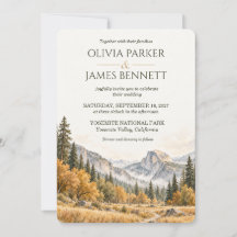 Casamento em Aquarela de Outono no Yosemite Half D